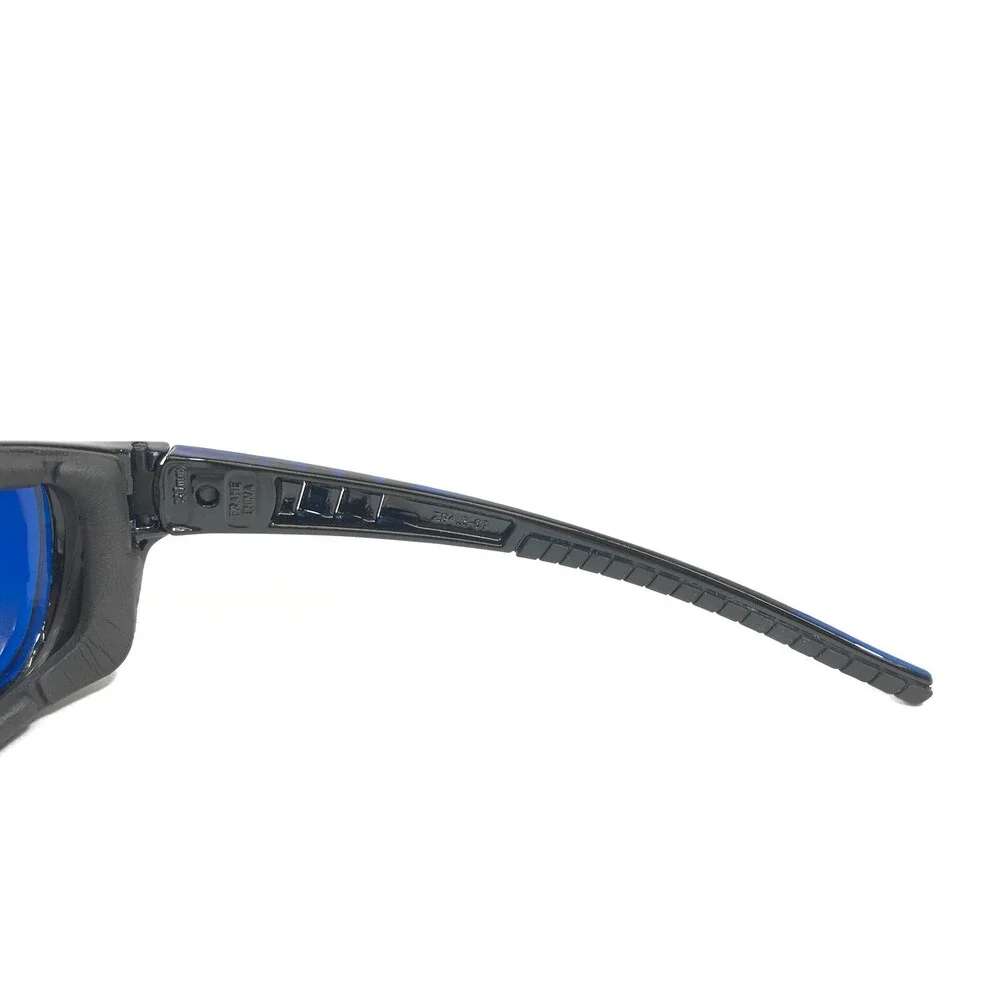 uvex Safety Goggles Eyeglasses Frames SW09 Black Blue Square Z87-2 56-21-127